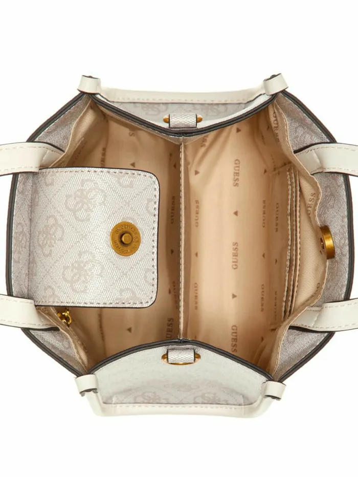 Handbags GUESS Women Izzy Mini Tote Dove Logo Handbags GUESS Women Izzy Mini Tote Dove Logo