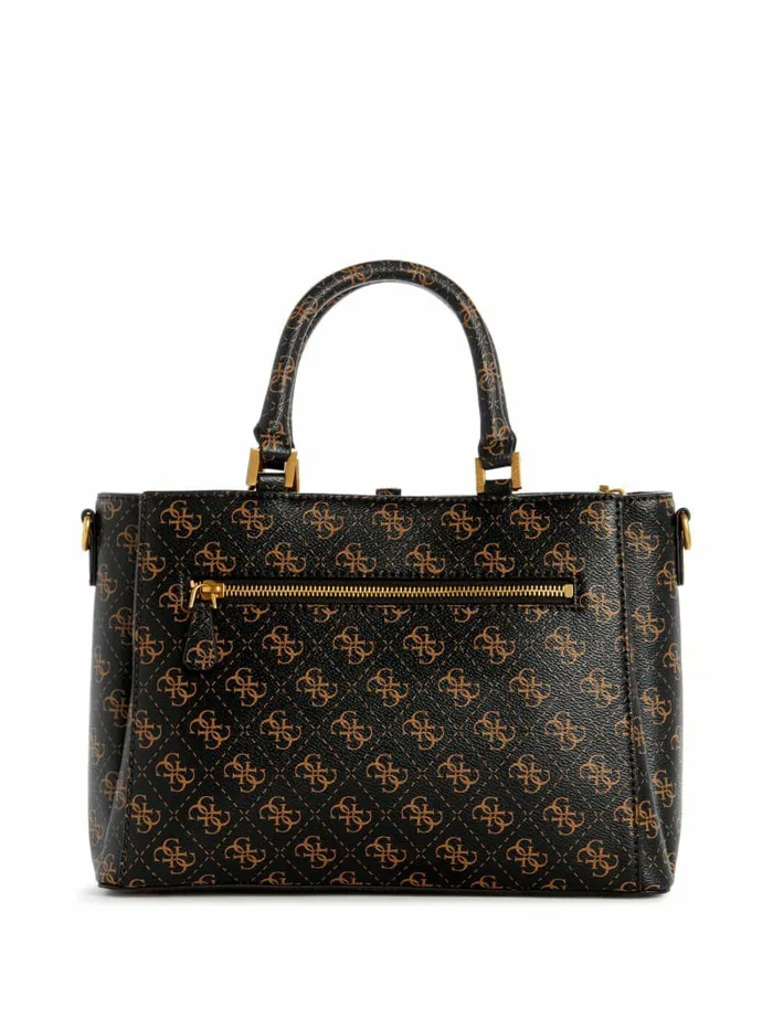 Handbags GUESS Women James Quattro G Girlfriend Satchel Brown Multi Handbags GUESS Women James Quattro G Girlfriend Satchel Brown Multi