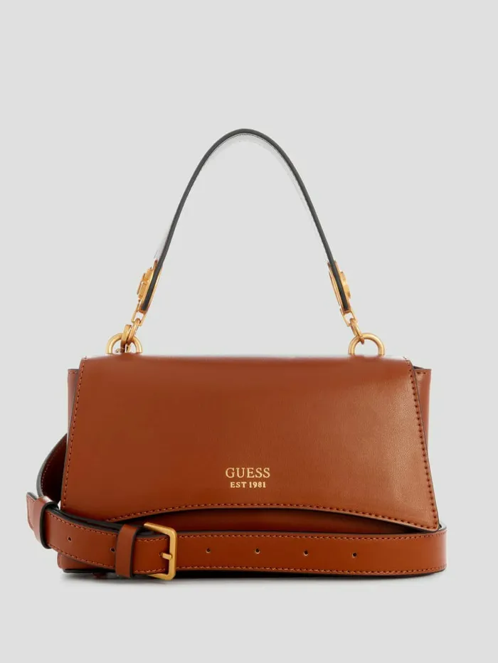Handbags GUESS Women Masie Top Handle Crossbody Cognac