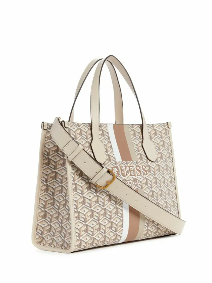 Handbags GUESS Women Silvana G Cube Tote Saddle Handbags GUESS Women Silvana G Cube Tote Saddle