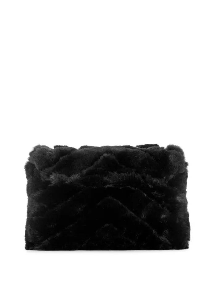 Handbags Katine FauxFur Mini Convertible Crossbody Black 8211 GUESS Women