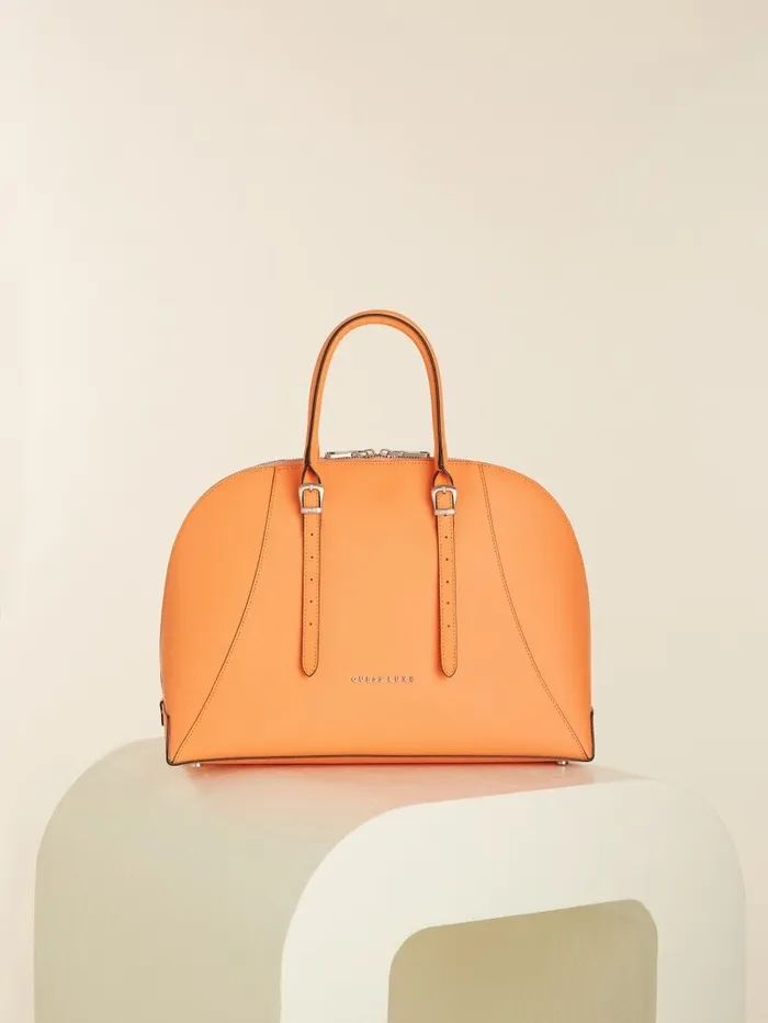 Handbags Lady Luxe Dome Satchel Orange GUESS Women