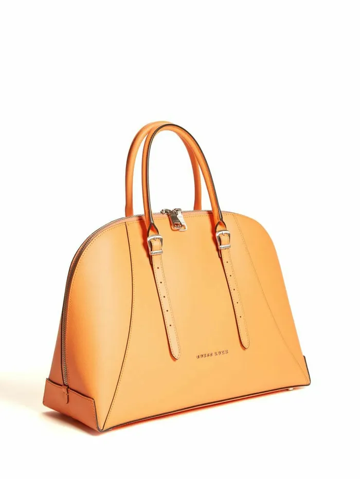 Handbags Lady Luxe Dome Satchel Orange GUESS Women Handbags Lady Luxe Dome Satchel Orange GUESS Women