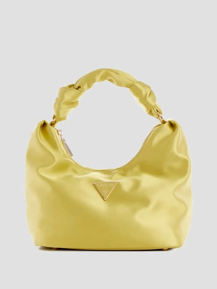 Handbags Velina Satin Hobo Bag Yellow 8211 GUESS Women