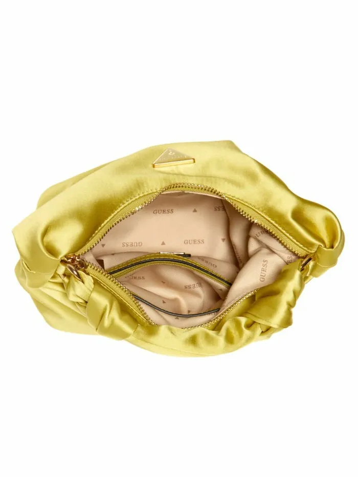 Handbags Velina Satin Hobo Bag Yellow 8211 GUESS Women Handbags Velina Satin Hobo Bag Yellow 8211 GUESS Women