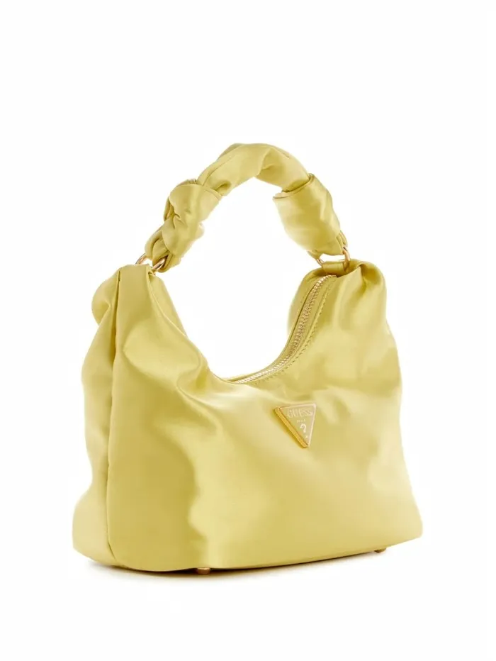Handbags Velina Satin Hobo Bag Yellow 8211 GUESS Women Handbags Velina Satin Hobo Bag Yellow 8211 GUESS Women