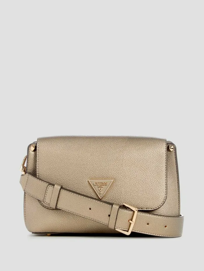 Handbags Women GUESS Meridian FoldOver Shoulder Bag Pewter