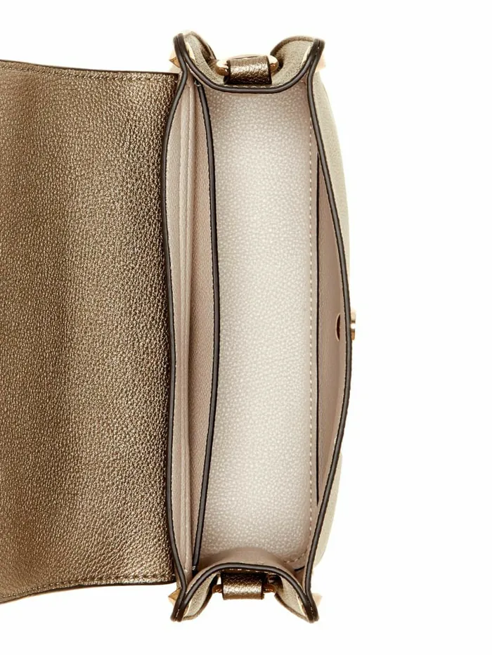 Handbags Women GUESS Meridian FoldOver Shoulder Bag Pewter Handbags Women GUESS Meridian FoldOver Shoulder Bag Pewter
