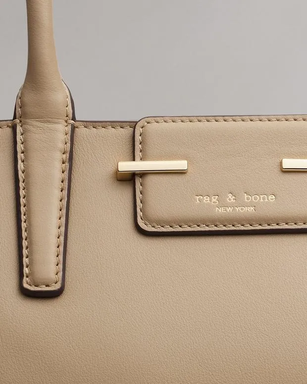 Handbags Women Realm Leather Satchel Antique WhiteBlackGreige rag and bone