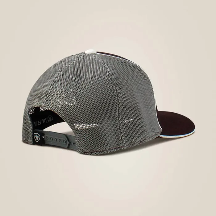 Hats and Caps Men Ariat Large Logo Patch Cap Burgundy Hats and Caps Men Ariat Large Logo Patch Cap Burgundy