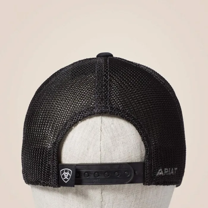 Hats and Caps Men Ariat Logo Snapback Cap Black