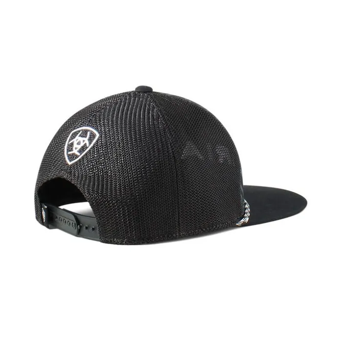 Hats and Caps Men Ariat Southwest Print Logo Rope Cap Black Hats and Caps Men Ariat Southwest Print Logo Rope Cap Black