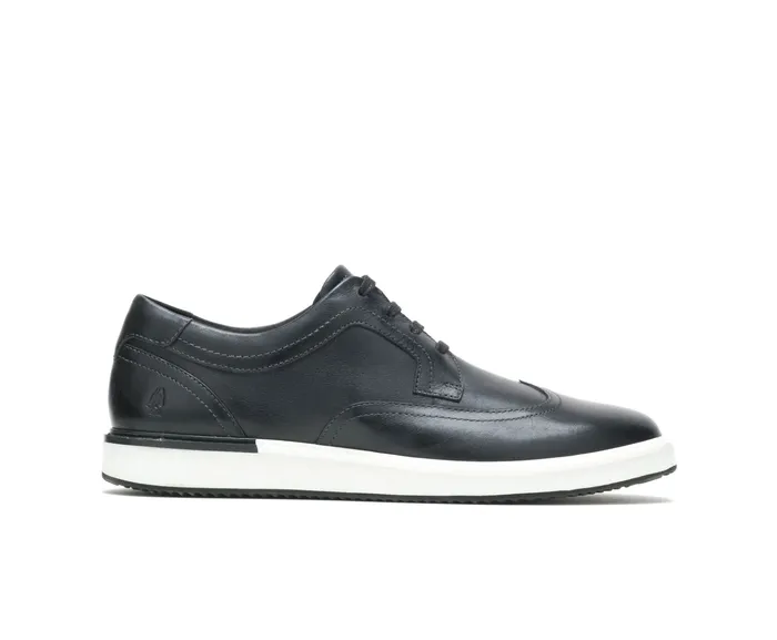 Heath Wingtip Oxford Black Leather Men Oxfords Hush Puppies