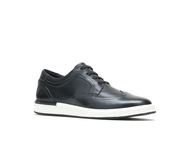 Heath Wingtip Oxford Black Leather Men Oxfords Hush Puppies