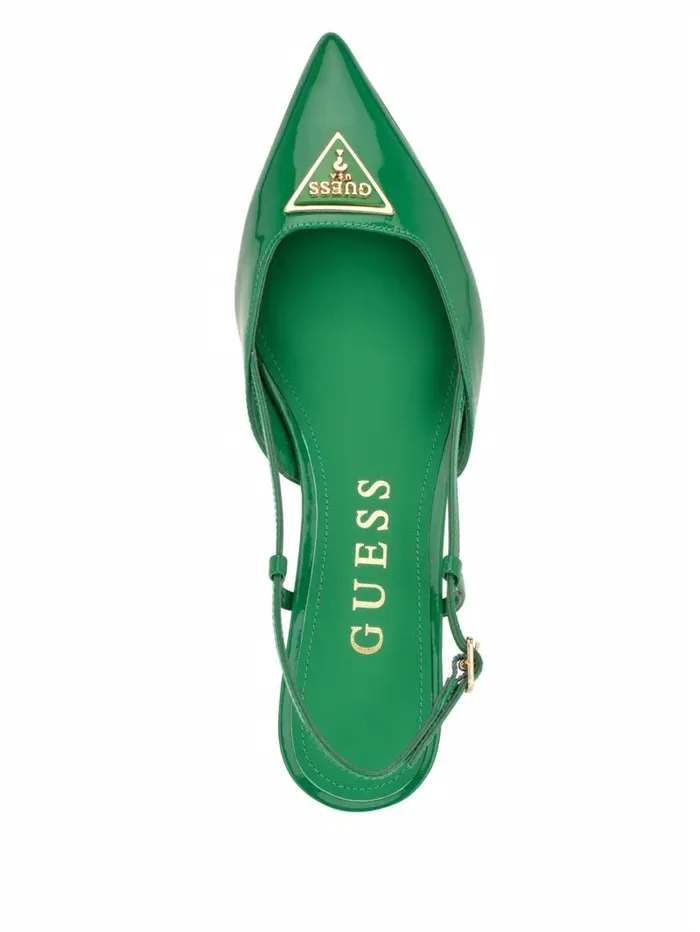 Heels GUESS Women Jesson Triangle Kitten Heels Medium Green 310