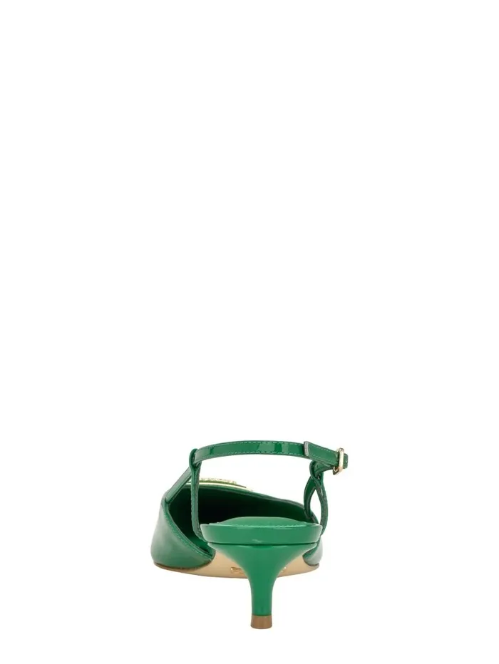 Heels GUESS Women Jesson Triangle Kitten Heels Medium Green 310