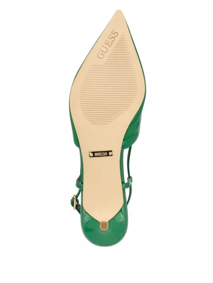 Heels GUESS Women Jesson Triangle Kitten Heels Medium Green 310