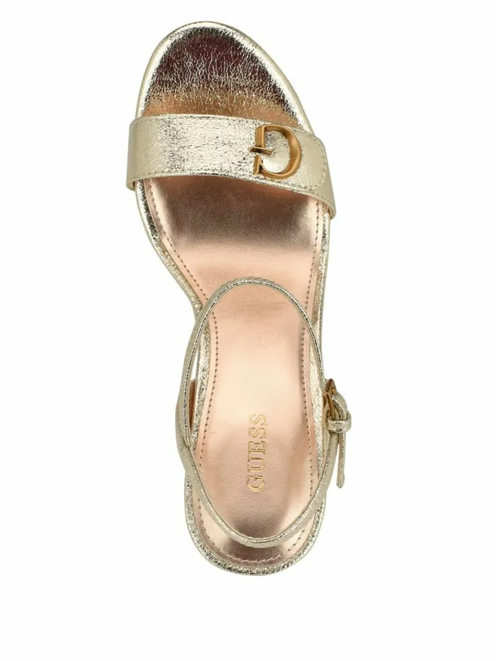 Himifa Shimmer Metallic G Wedge Sandals Gold Women Sandals GUESS Himifa Shimmer Metallic G Wedge Sandals Gold Women Sandals GUESS