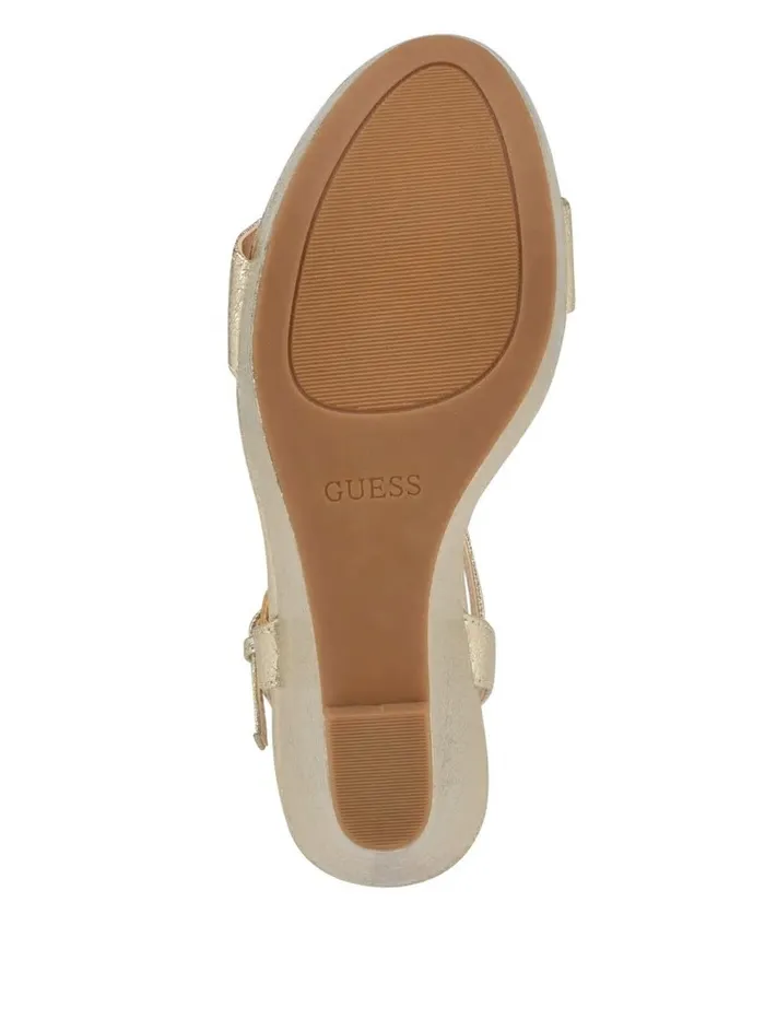 Himifa Shimmer Metallic G Wedge Sandals Gold Women Sandals GUESS Himifa Shimmer Metallic G Wedge Sandals Gold Women Sandals GUESS