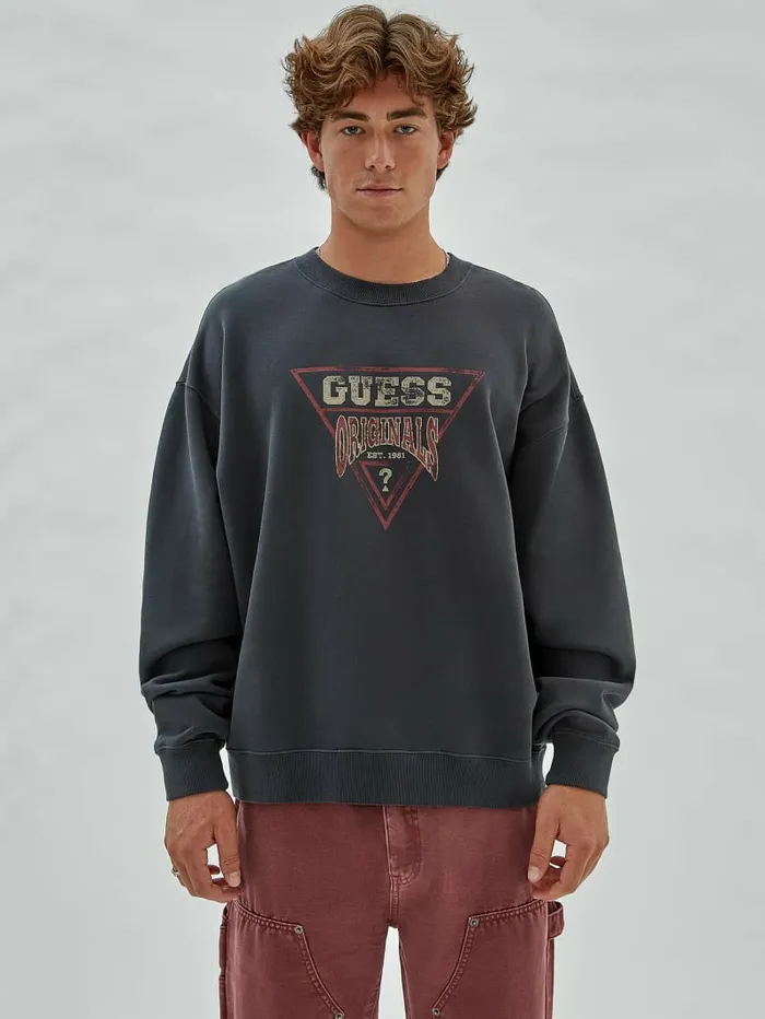 Hoodies and Sweaters GUESS Men GUESS Originals Vintage Dev Sweatshirt Jet Black Multi Hoodies and Sweaters GUESS Men GUESS Originals Vintage Dev Sweatshirt Jet Black Multi