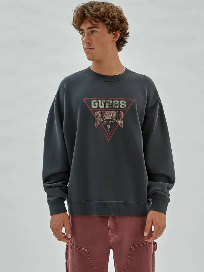Hoodies and Sweaters GUESS Men GUESS Originals Vintage Dev Sweatshirt Jet Black Multi Hoodies and Sweaters GUESS Men GUESS Originals Vintage Dev Sweatshirt Jet Black Multi