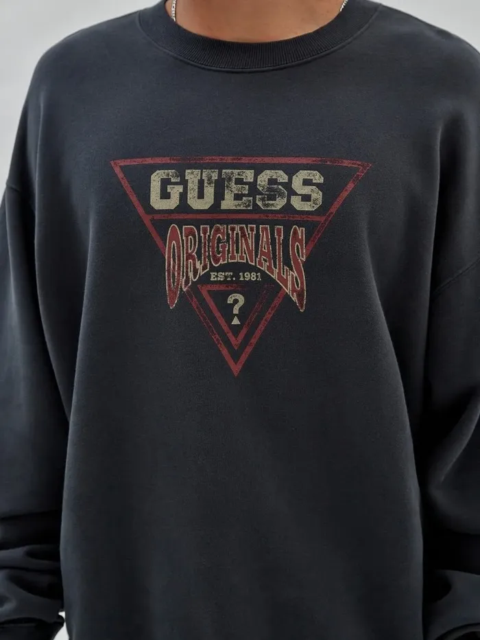 Hoodies and Sweaters GUESS Men GUESS Originals Vintage Dev Sweatshirt Jet Black Multi Hoodies and Sweaters GUESS Men GUESS Originals Vintage Dev Sweatshirt Jet Black Multi