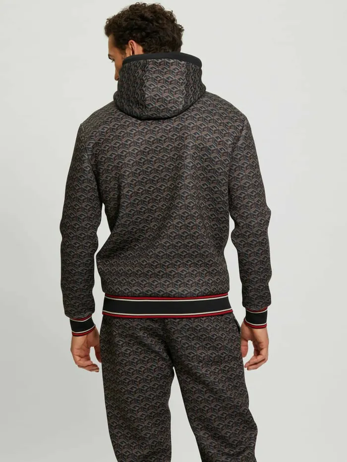 Hoodies and Sweaters Men Rolph Signature Cube Hoodie Macro G Cube Brown Combo GUESS Hoodies and Sweaters Men Rolph Signature Cube Hoodie Macro G Cube Brown Combo GUESS