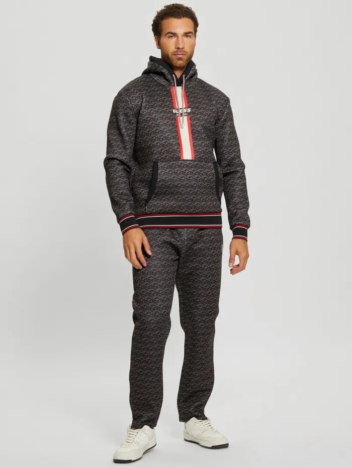 Hoodies and Sweaters Men Rolph Signature Cube Hoodie Macro G Cube Brown Combo GUESS Hoodies and Sweaters Men Rolph Signature Cube Hoodie Macro G Cube Brown Combo GUESS