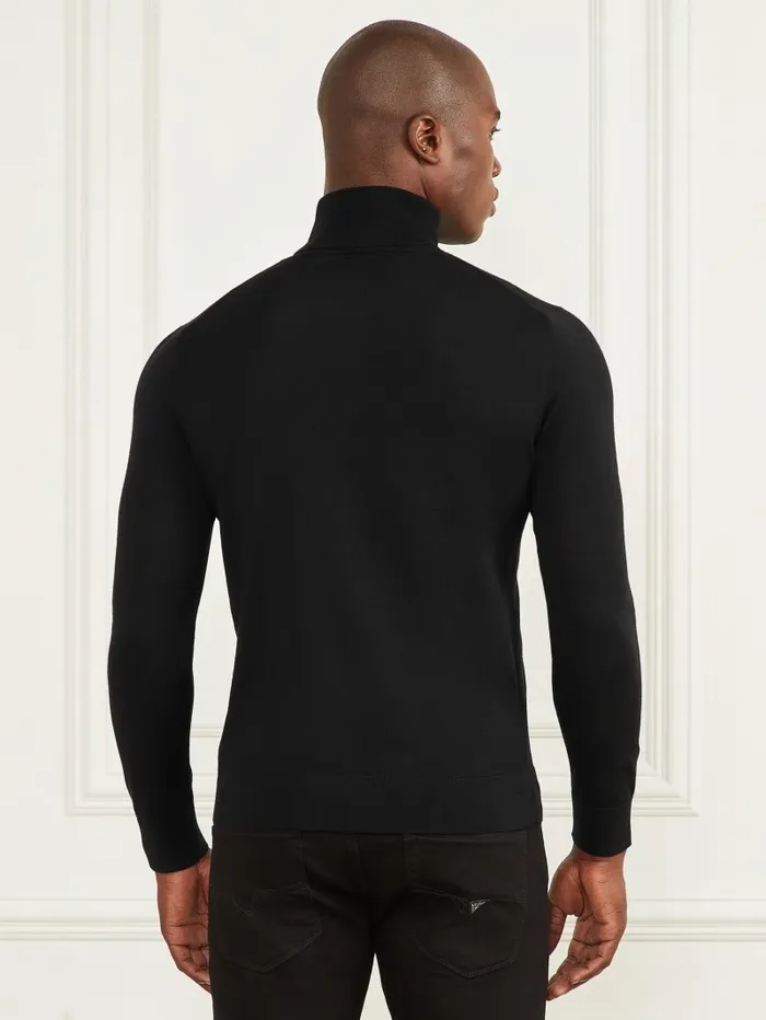 Hoodies and Sweaters Merino Wool Turtleneck Sweater Black 8211 GUESS Men Hoodies and Sweaters Merino Wool Turtleneck Sweater Black 8211 GUESS Men