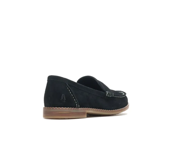 Hush Puppies Flats and SlipOns Women Wren Loafer Black Suede