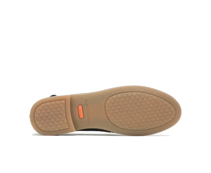 Hush Puppies Flats and SlipOns Women Wren Loafer Black Suede