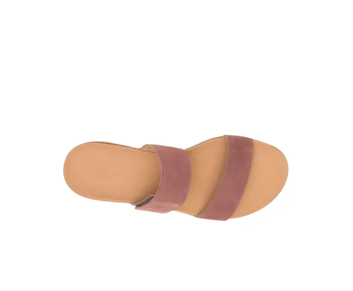 Hush Puppies Lilly 2 Band Slide Cognac Nubuck Women Sandals