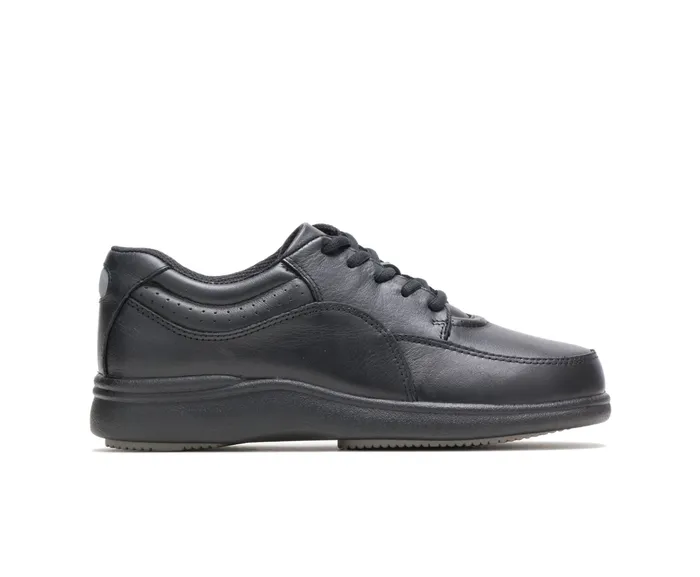 Hush Puppies Power Walker Black Leather Women Walking Shoes