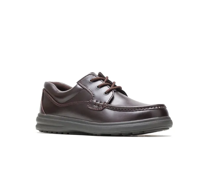 Hush Puppies Walking Shoes Men Gus Dark Brown PullUp Leather