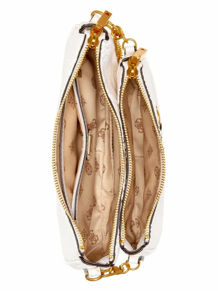 Izzy Double Pouch Crossbody Steel Handbags GUESS Women Izzy Double Pouch Crossbody Steel Handbags GUESS Women