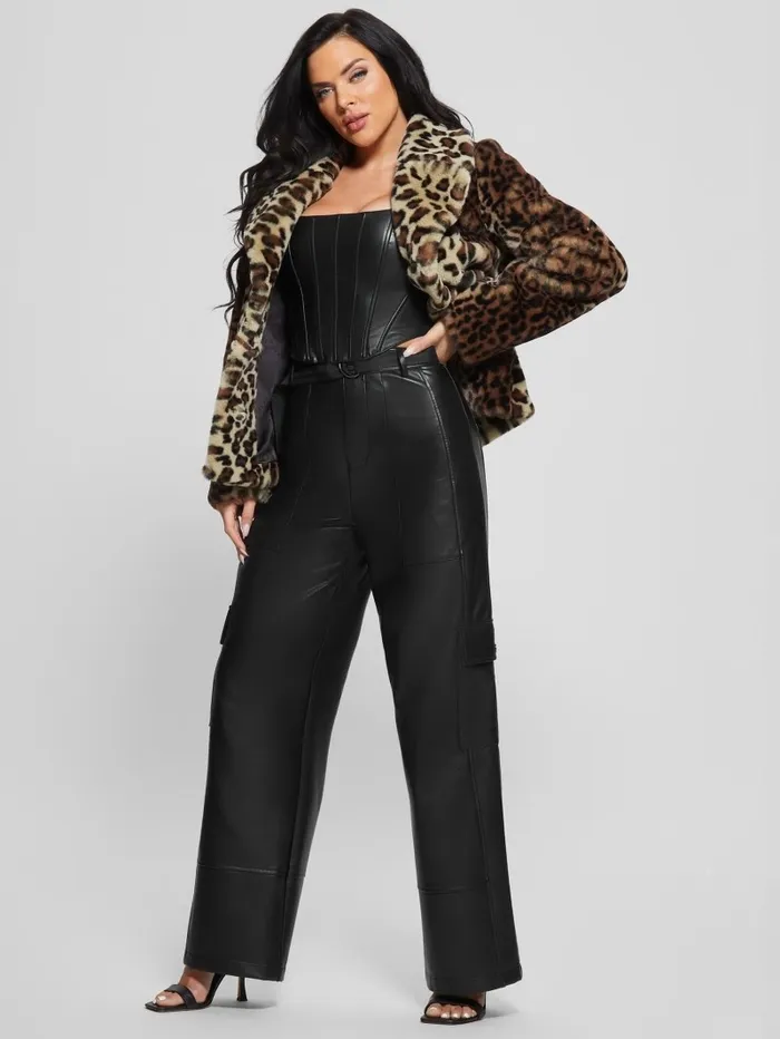 Jackets and Coats Denise Leopard Coat Natural Leo Combo GUESS Women Jackets and Coats Denise Leopard Coat Natural Leo Combo GUESS Women