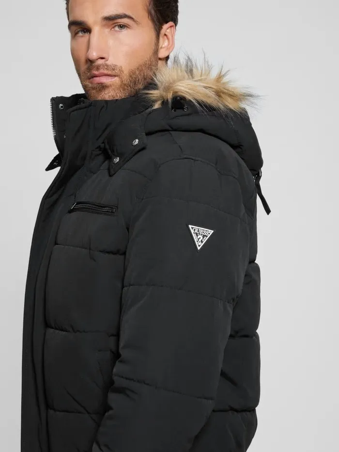 Jackets and Coats GUESS Men Heavy Flight Puffer Jacket Black