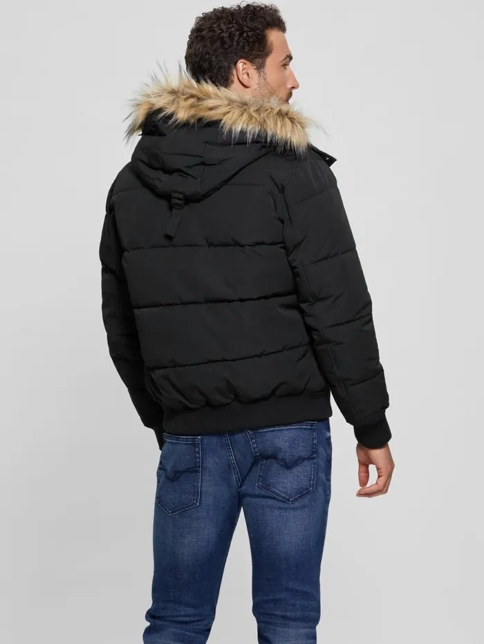 Jackets and Coats GUESS Men Heavy Flight Puffer Jacket Black Jackets and Coats GUESS Men Heavy Flight Puffer Jacket Black
