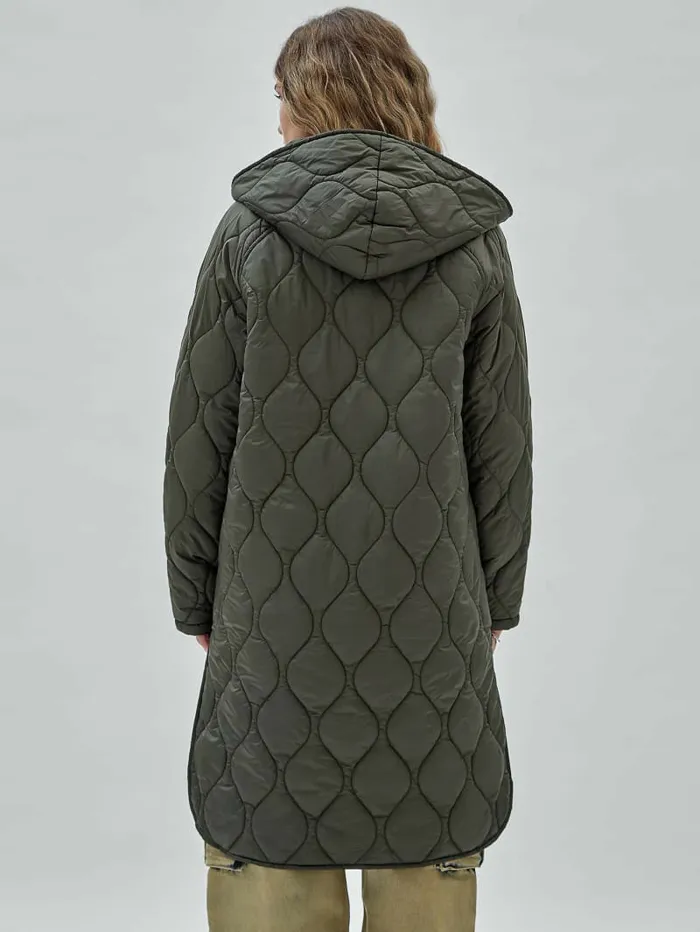 Jackets and Coats GUESS Originals Quilted Coat Jungle Night 8211 GUESS Women