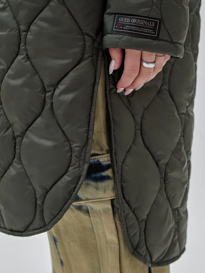 Jackets and Coats GUESS Originals Quilted Coat Jungle Night 8211 GUESS Women