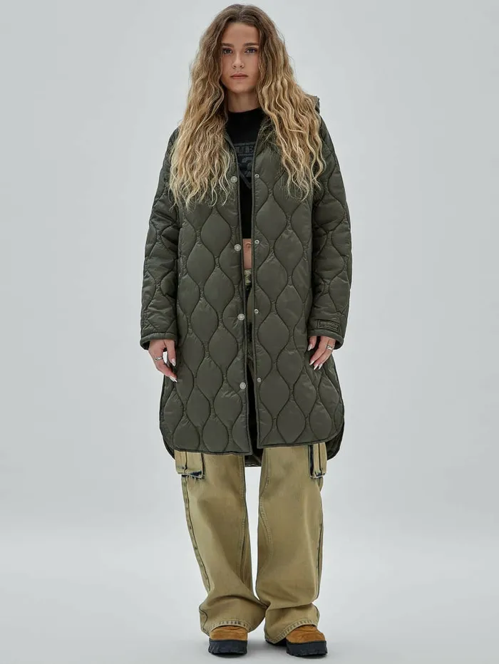 Jackets and Coats GUESS Originals Quilted Coat Jungle Night 8211 GUESS Women