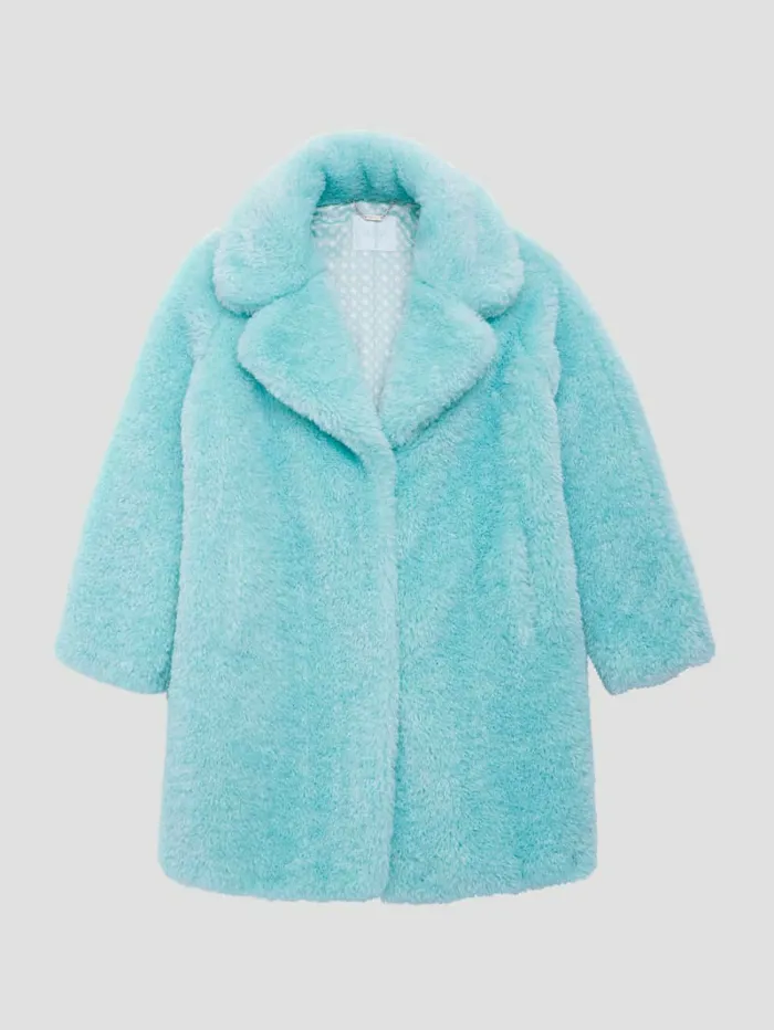 Jackets and Coats GUESS Women Nives FauxFur Coat Surf Jade Multi Jackets and Coats GUESS Women Nives FauxFur Coat Surf Jade Multi