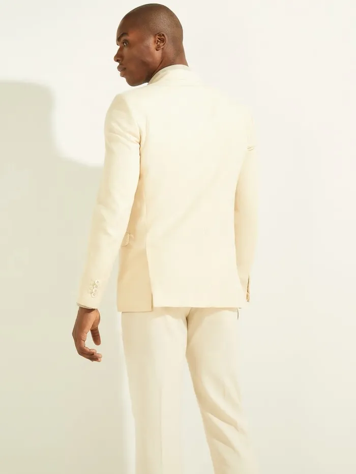 Jackets and Coats Men Eco Double Breasted Blazer Creme Brulee GUESS Jackets and Coats Men Eco Double Breasted Blazer Creme Brulee GUESS