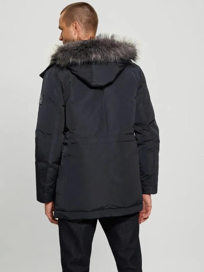 Jackets and Coats Men GUESS Eco Real Down Parka Bleu lgant