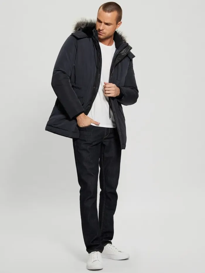 Jackets and Coats Men GUESS Eco Real Down Parka Bleu lgant Jackets and Coats Men GUESS Eco Real Down Parka Bleu lgant