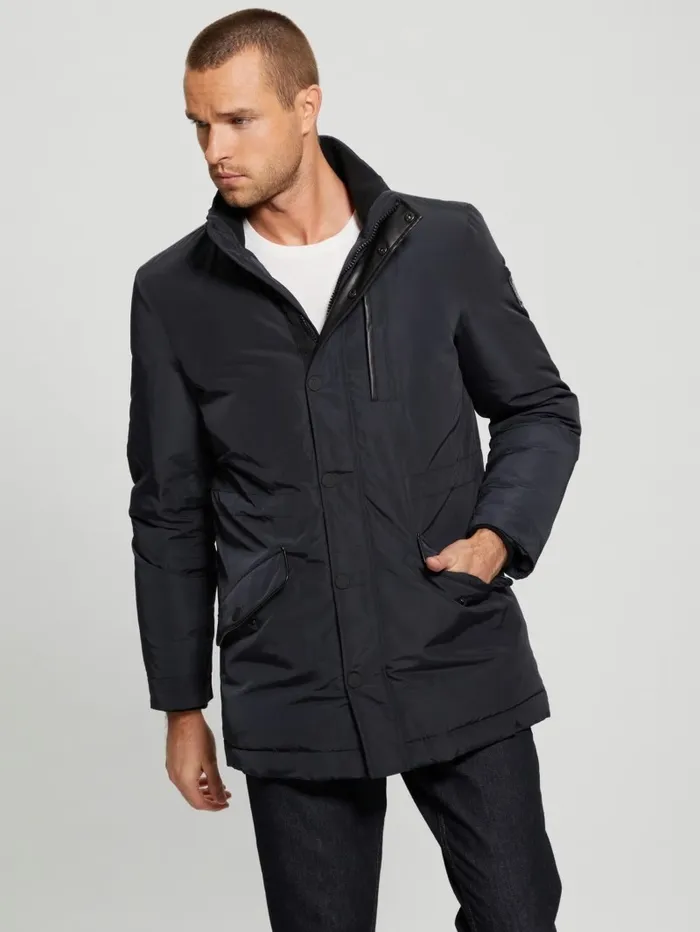 Jackets and Coats Men GUESS Eco Real Down Parka Bleu lgant Jackets and Coats Men GUESS Eco Real Down Parka Bleu lgant