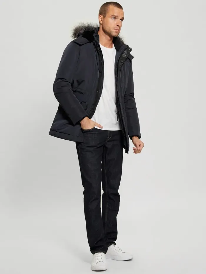 Jackets and Coats Men GUESS Eco Real Down Parka Bleu lgant Jackets and Coats Men GUESS Eco Real Down Parka Bleu lgant