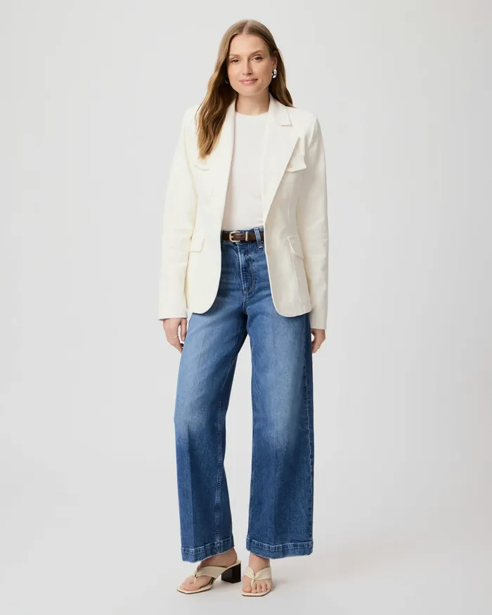 Jackets and Coats PAIGE Women Romona Denim Blazer 8211 Pale Ivory Jackets and Coats PAIGE Women Romona Denim Blazer 8211 Pale Ivory