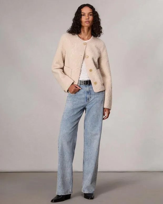 Jackets and Coats rag and bone Women Cove Faux Shearling Jacket Ivory