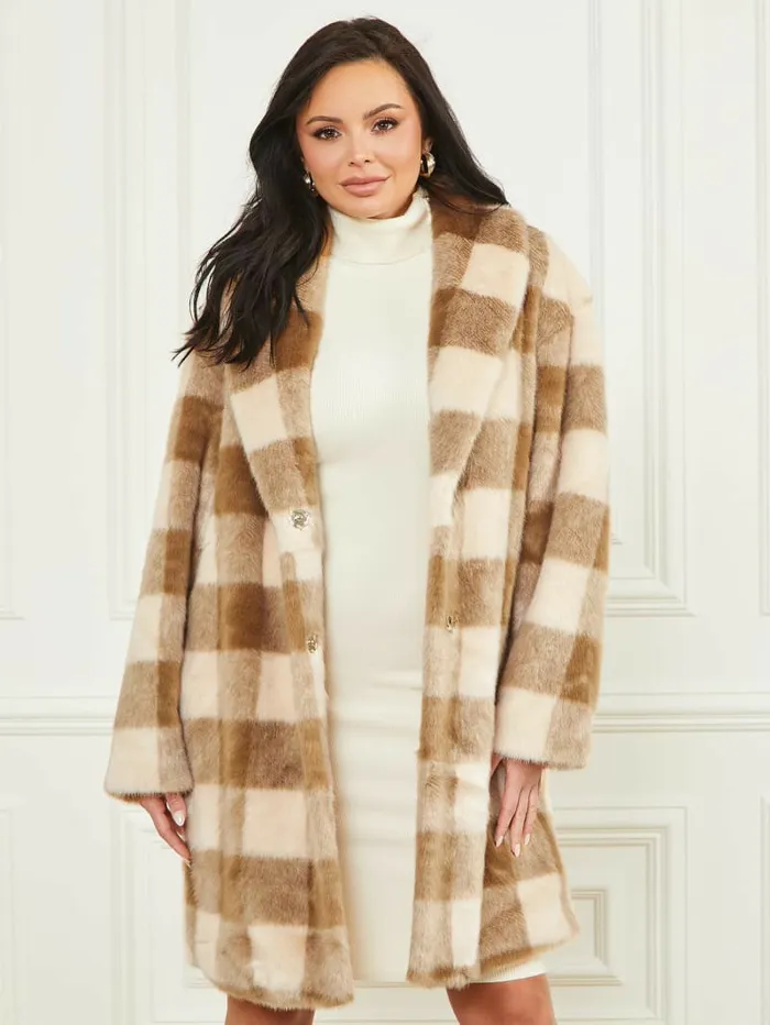 Jackets and Coats Rochelle Coat Desert Storm And Sugar Sw 8211 GUESS Women